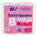 8 Maxi Rotoli Carta Igienica 2 Veli U! Confronta e Risparmia